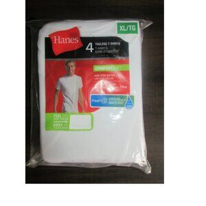 Hanes 4 Tagless White T-Shirts Comfortsoft New in Package Men's Size XL